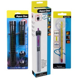 Aqua One Glass Heater 100w – 24.5cm Kit (3pk)