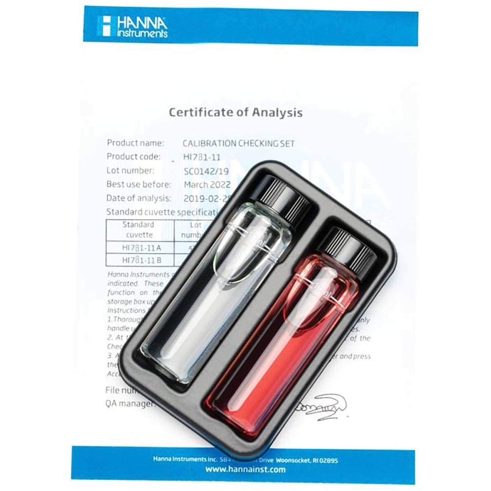 Hanna Marine nitrate low range certified standard Calibration kit - HI781-11