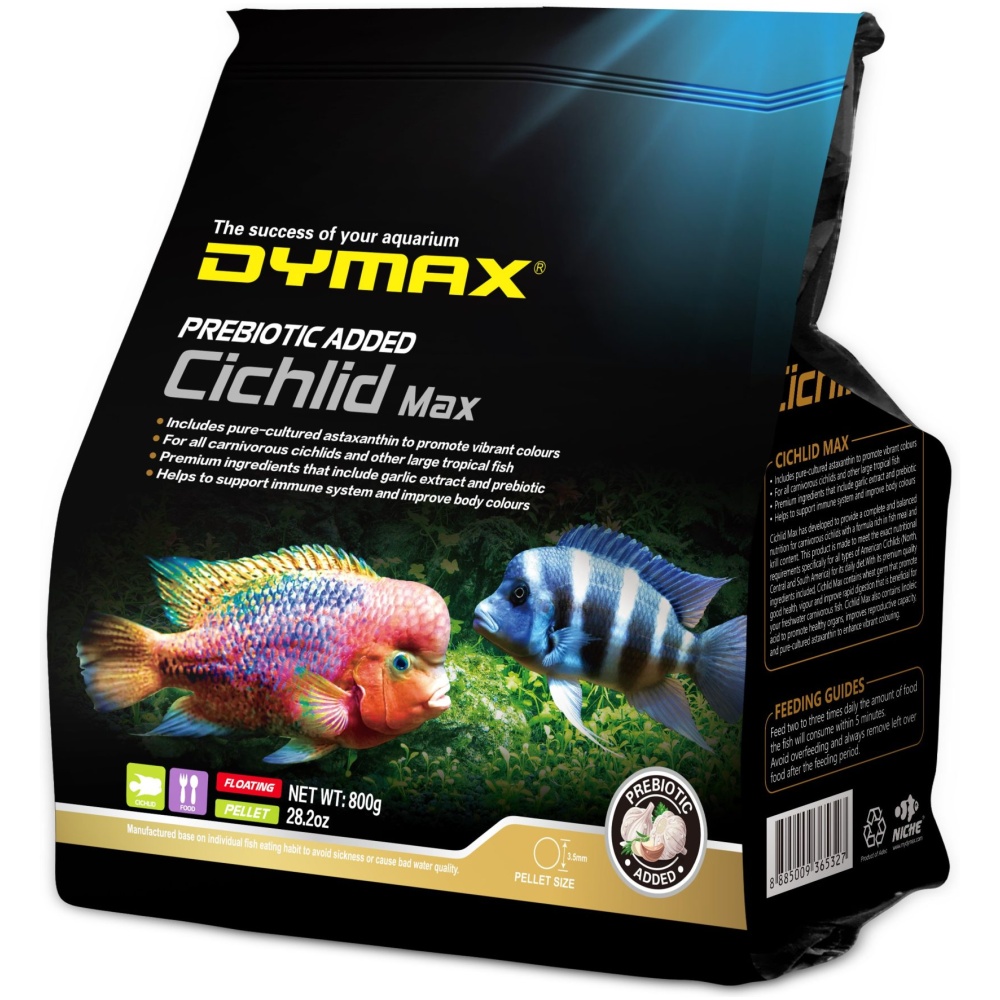 Dymax Cichlid Max 800g Floating Pellet (3mm)