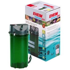 EHEIM classic 250 – external filter with biological + mechanical filter media and double taps