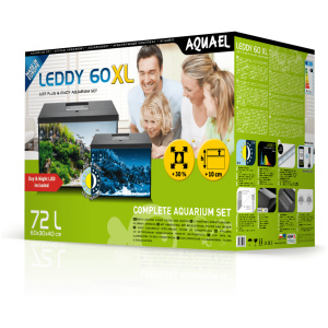 Aquael Leddy Day & Night 60XL Black Aquarium