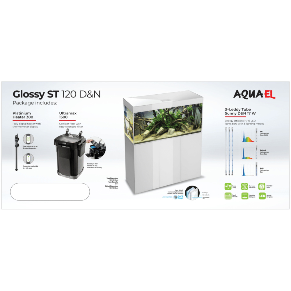 Aquael Glossy 120 White Package