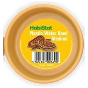 Habistat Round Plastic Water Bowl – Medium
