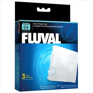 Fluval Hang On C4 Poly/Foam Pad – Pack of 3