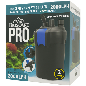 Bioscape Easy Clean Canister Filter with Inbuilt Heater 2000 L/PH