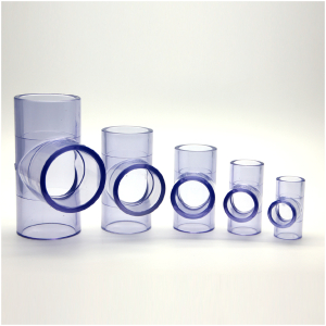 Clear DIN UPVC Tee