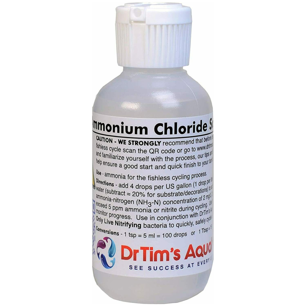 Dr Tims Aquatics 60ml Ammonia Chloride - Aquarium Fishless Cycle